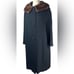 1960s Black Coat Fur Collar Thalhimers small medium