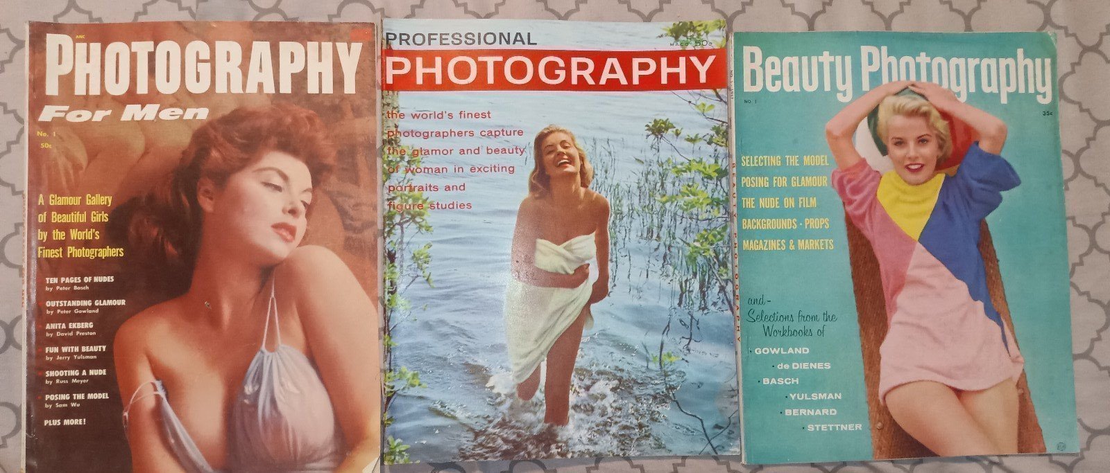1957 1st editions of adult photography magazines