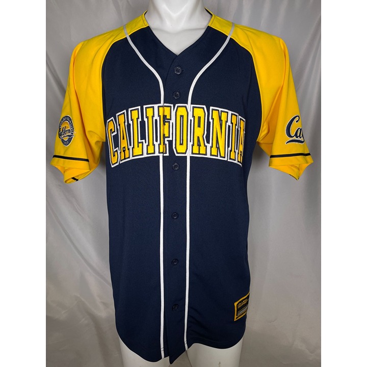 VTG Cal Berkeley Golden Bears Blue Baseball Jersey Colosseum Men's MEDIUM