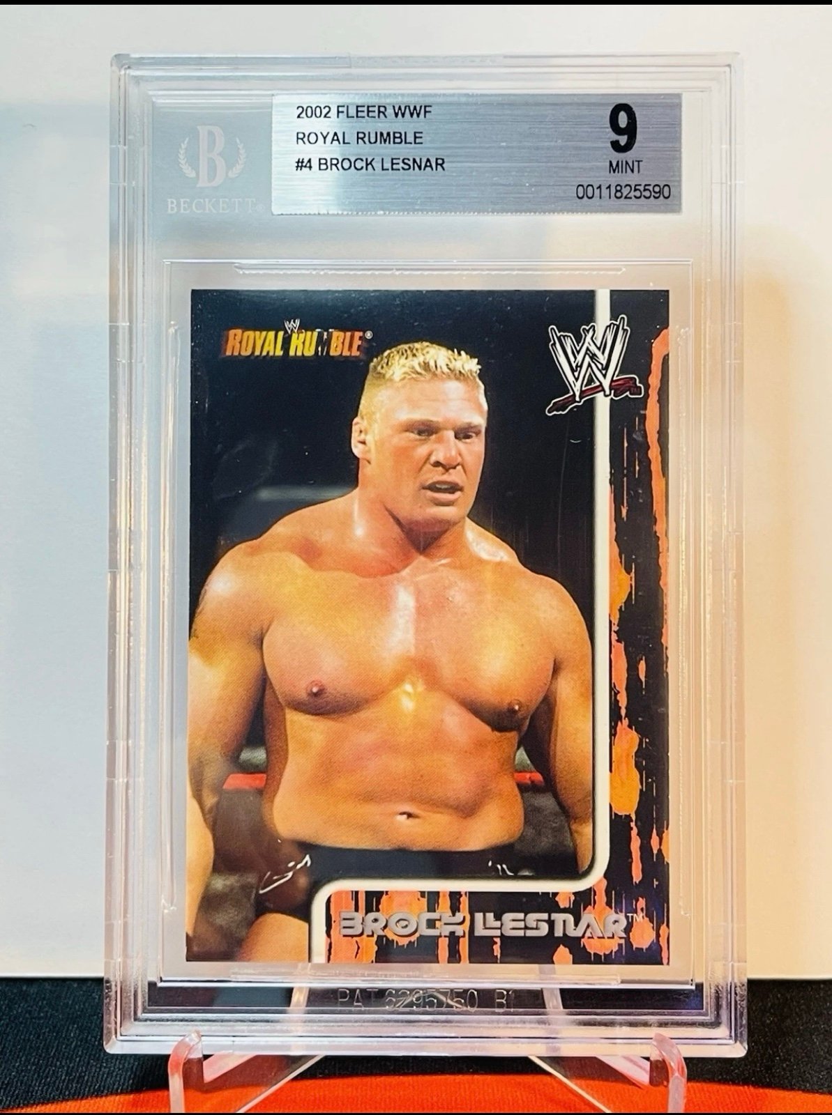 2002 Fleer WWF #4 Brock Lesnar Royal Rumble BGS 9 Mint UFC NFL