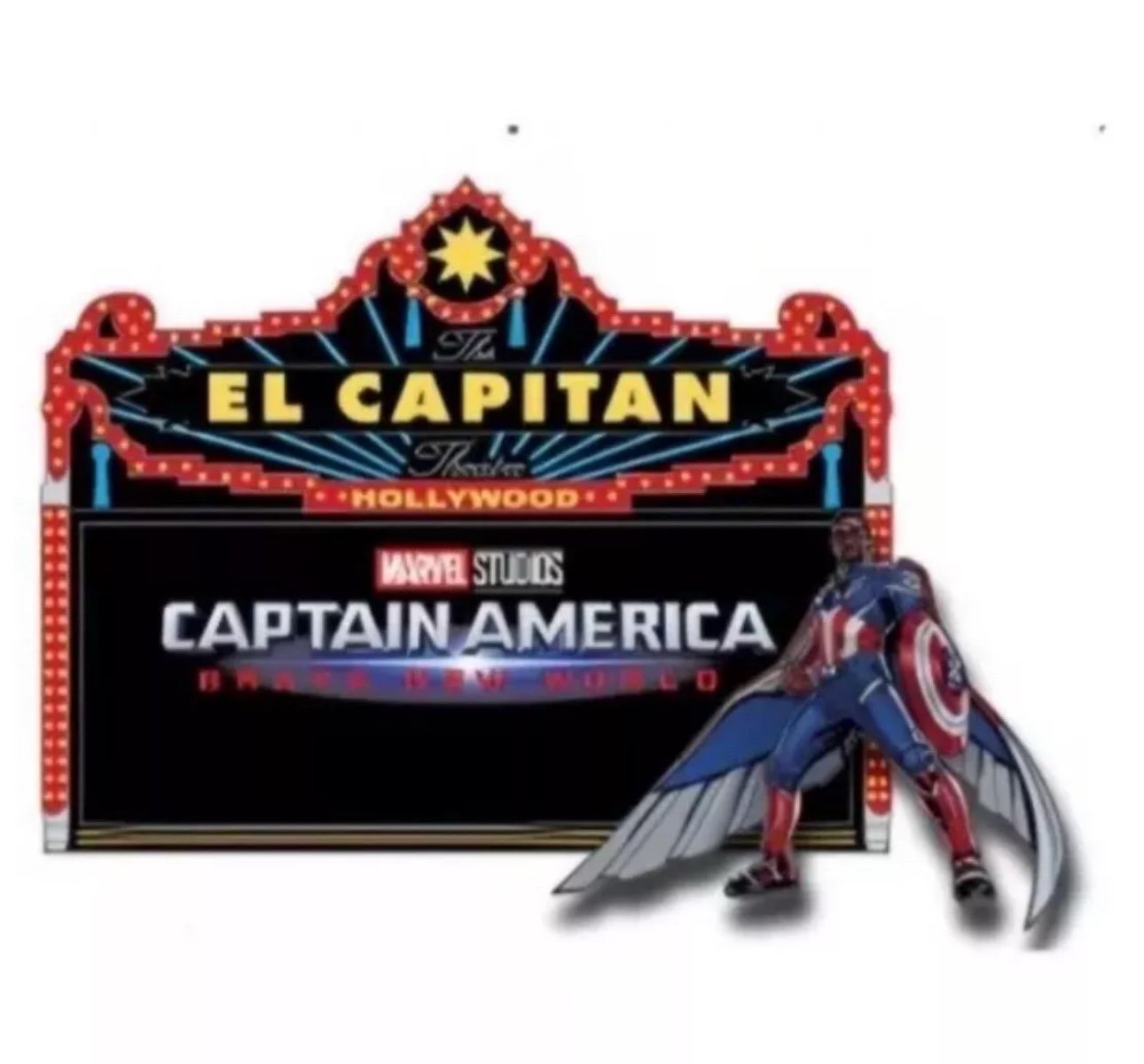 Disney DSSH Dsf Marquee Pin Marvel Captain America Falcon Pin Le 400