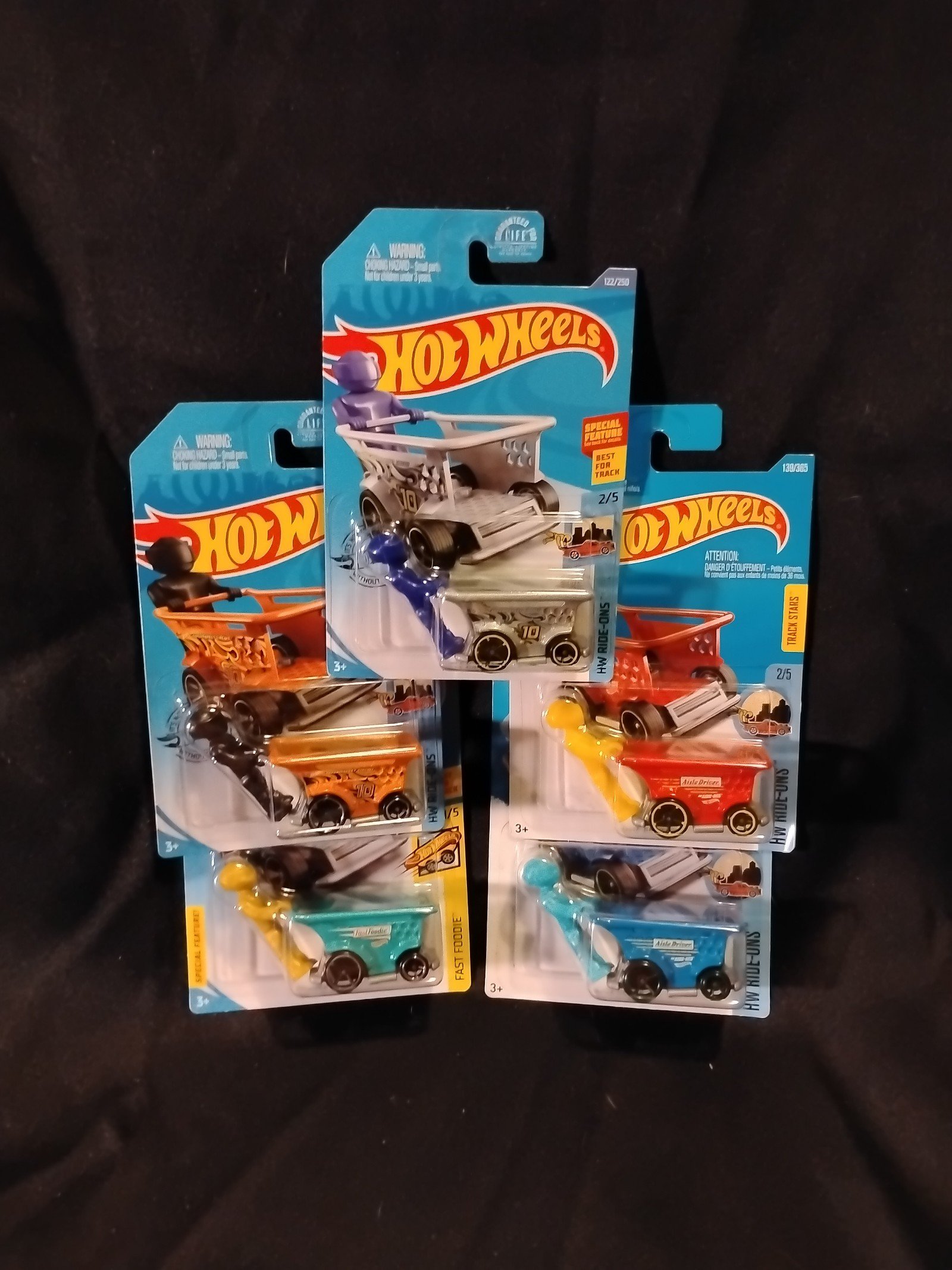 HOT WHEELS LOT OF 5 VERSIONS HOT WHEELS AISLE DRIVER FAST FOODIE
