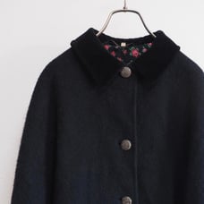 Black Cape Coat Poncho ✴︎ Flower Pattern ✴︎ SALZ BURG