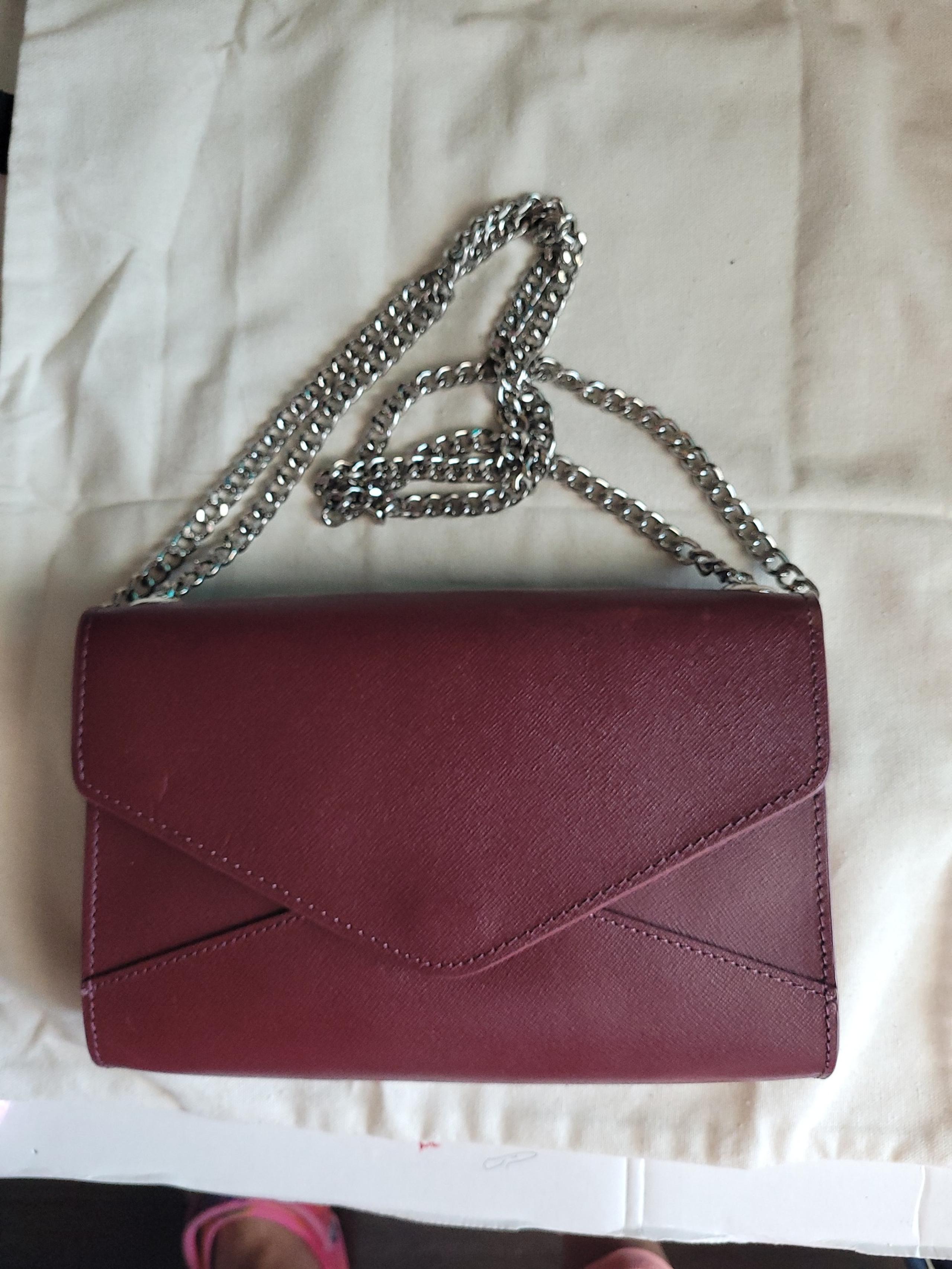 Barneys leather with chain strap shoulder bag