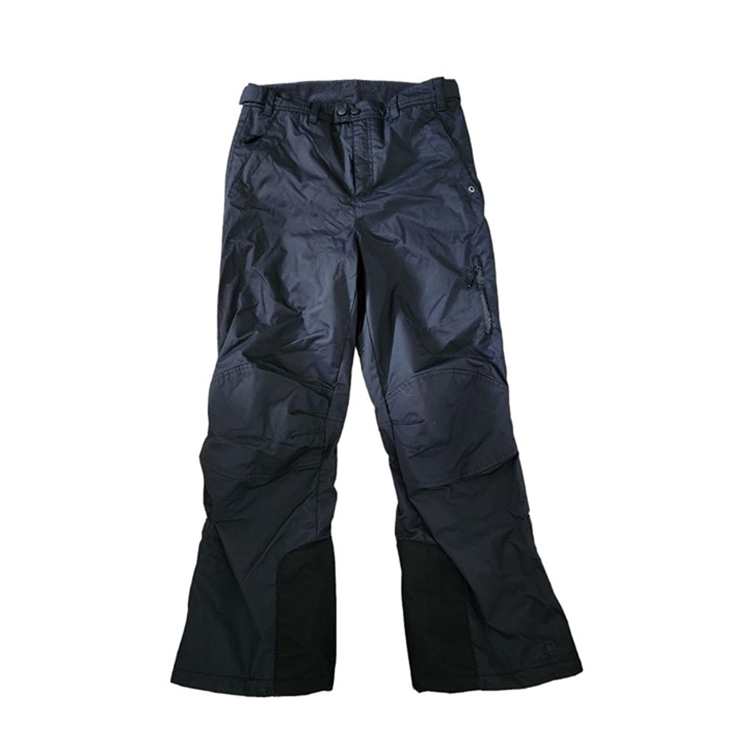 REI Boys Black Snow Ski Pants Fleece Lined Insulated Adjustable Waist L 14 16