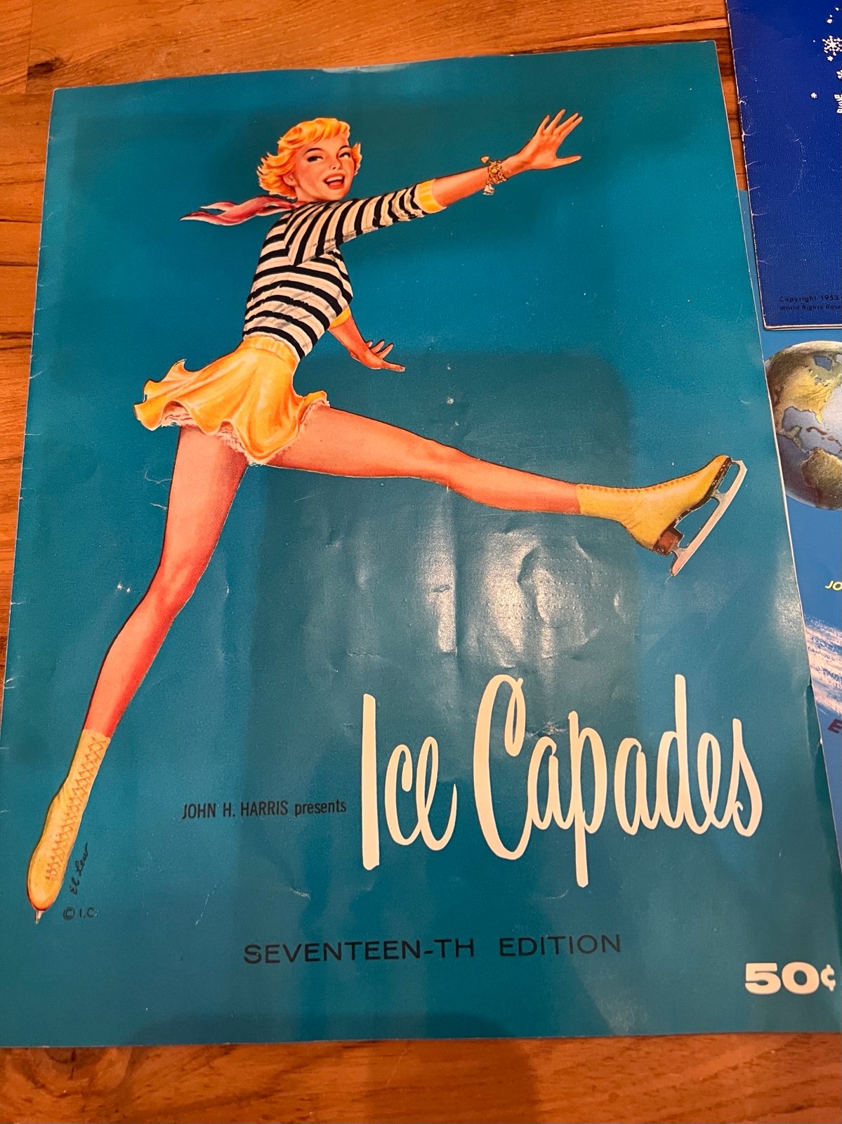 Rare Vintage 1957 Ice Capades 17th Edition Figure Skating Show Disney Magazine