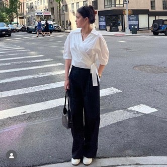 W CONCEPT MOHAN Tuck Wrap Top