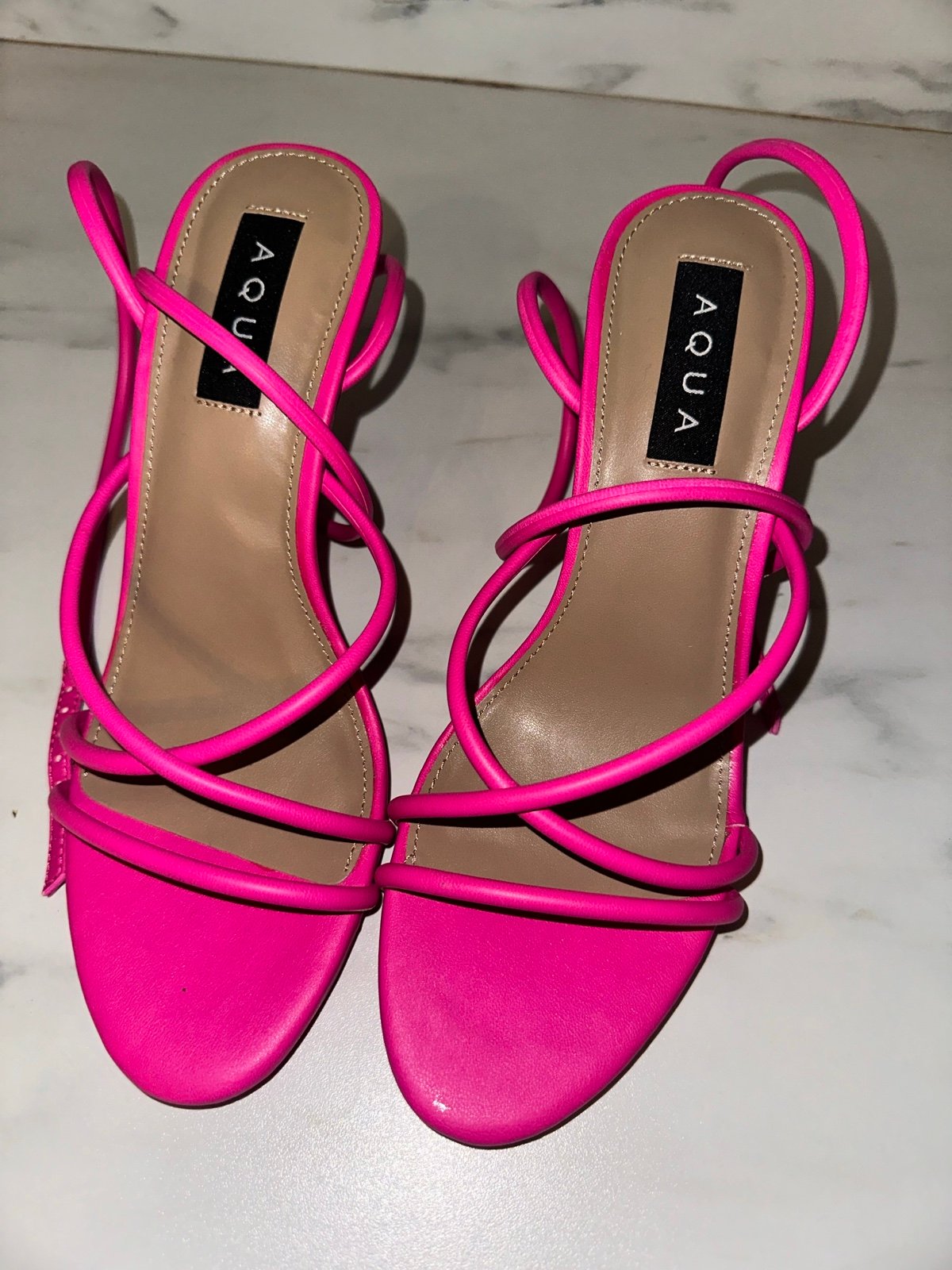 AQUA Women's Arlow Ankle Strap High Heel Sandals - 100% Exclusive Size 8.5