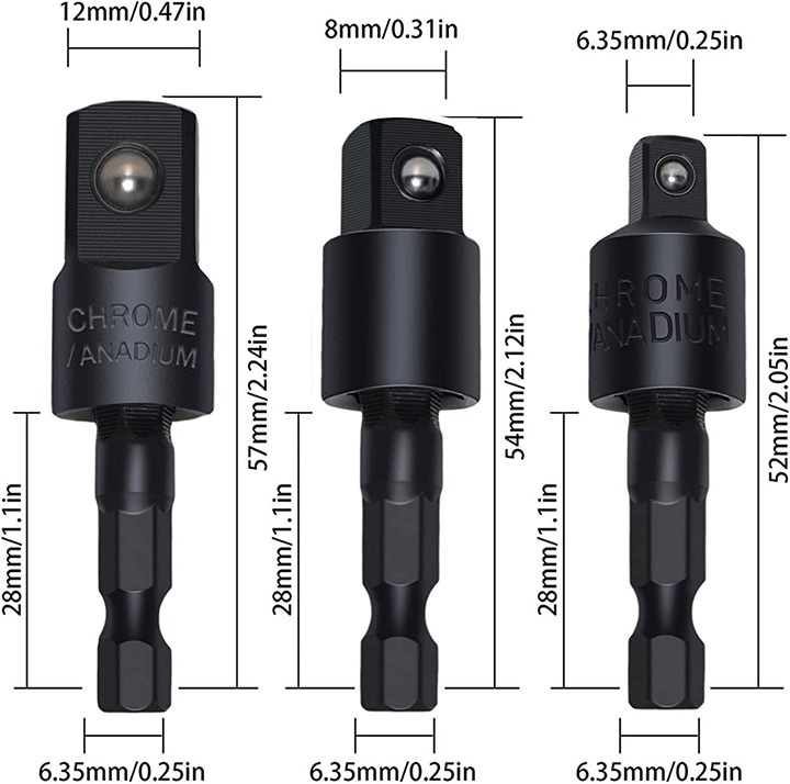 3Pcs Right Angle Drill Adapter & Bendable Drill Bit Extension 2025