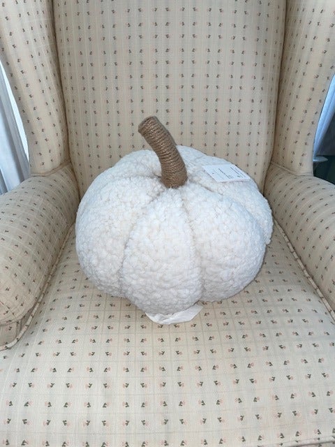 Pottery Barn Cozy Pumpkin Pillow IVORY NWT
