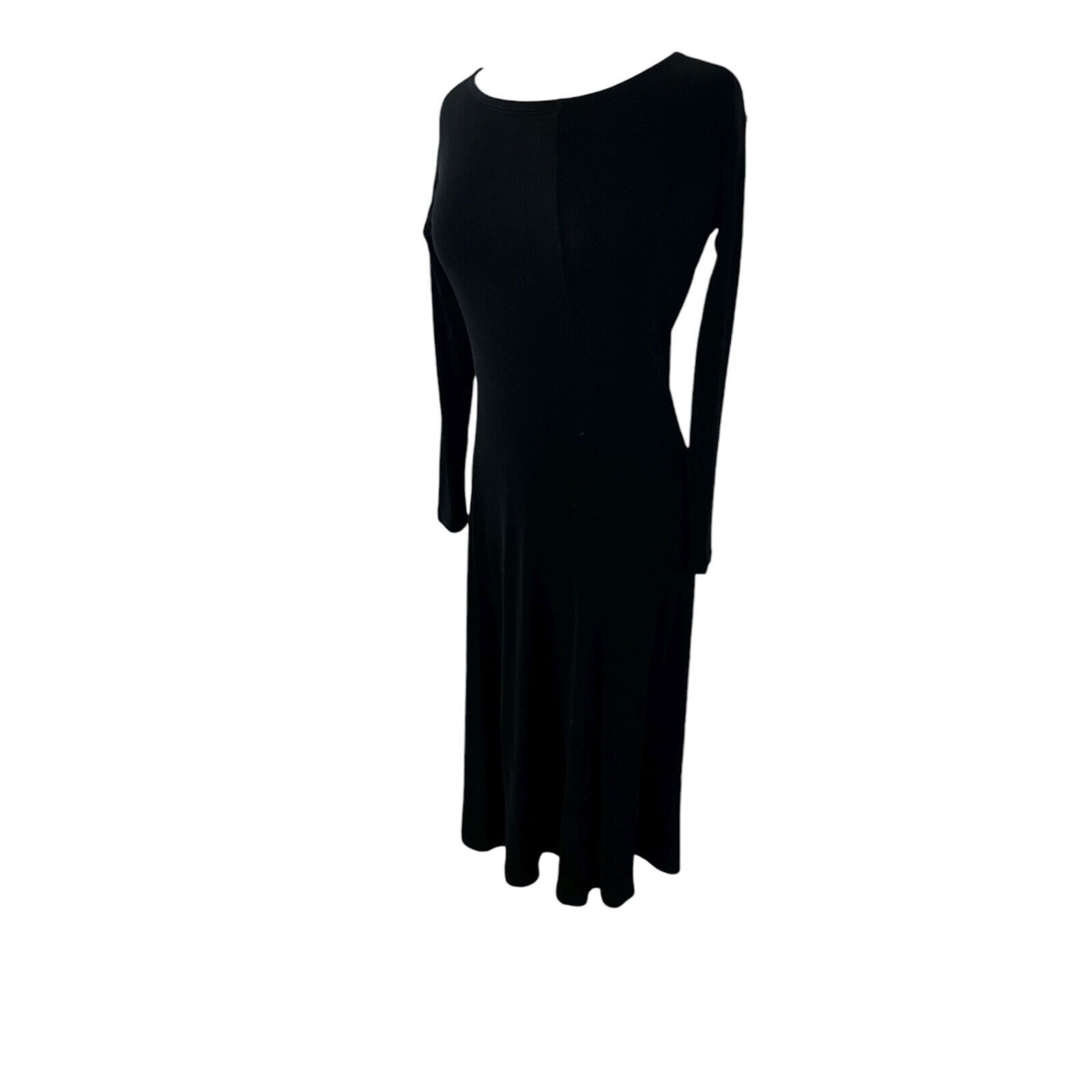 Flax Jeanne Engelhart JERSEY KNIT BLACK Maxi Dress SZ S