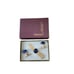 Vintage Blue Lucite and Goldtone Cuff Links and Tie Clasp Set