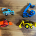 Vintage - Bob the Builder Die Cast Construction Vehicle Car Lot of 4 (magnetic)