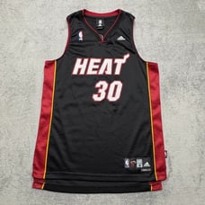 Miami Heat Michael Beasley #30 Jersey Men Black Adidas NBA Basketball Sportswear