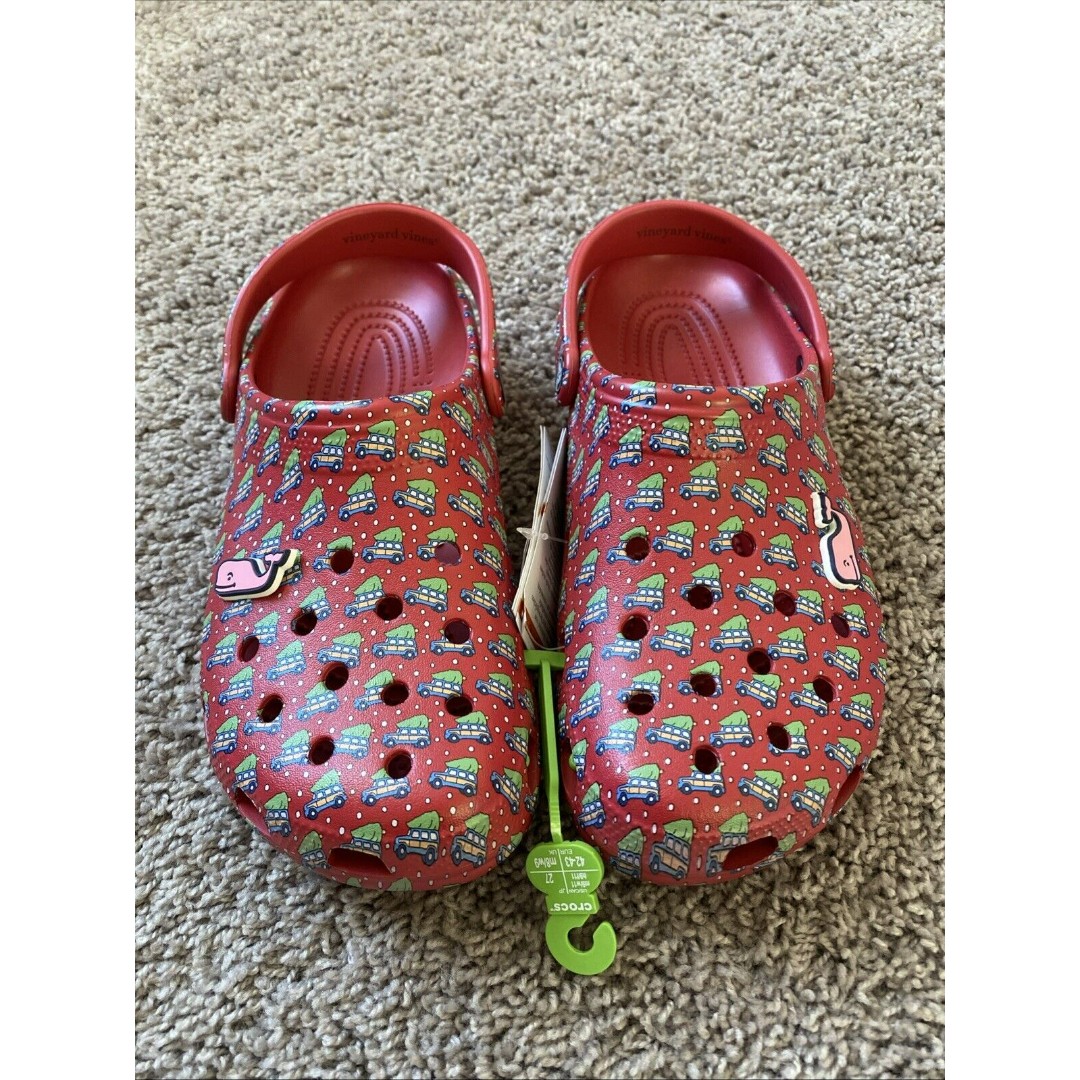 Crocs Holiday Vineyard Vines Size M9/W11 x Crocs Collaboration Classic Clog NEW