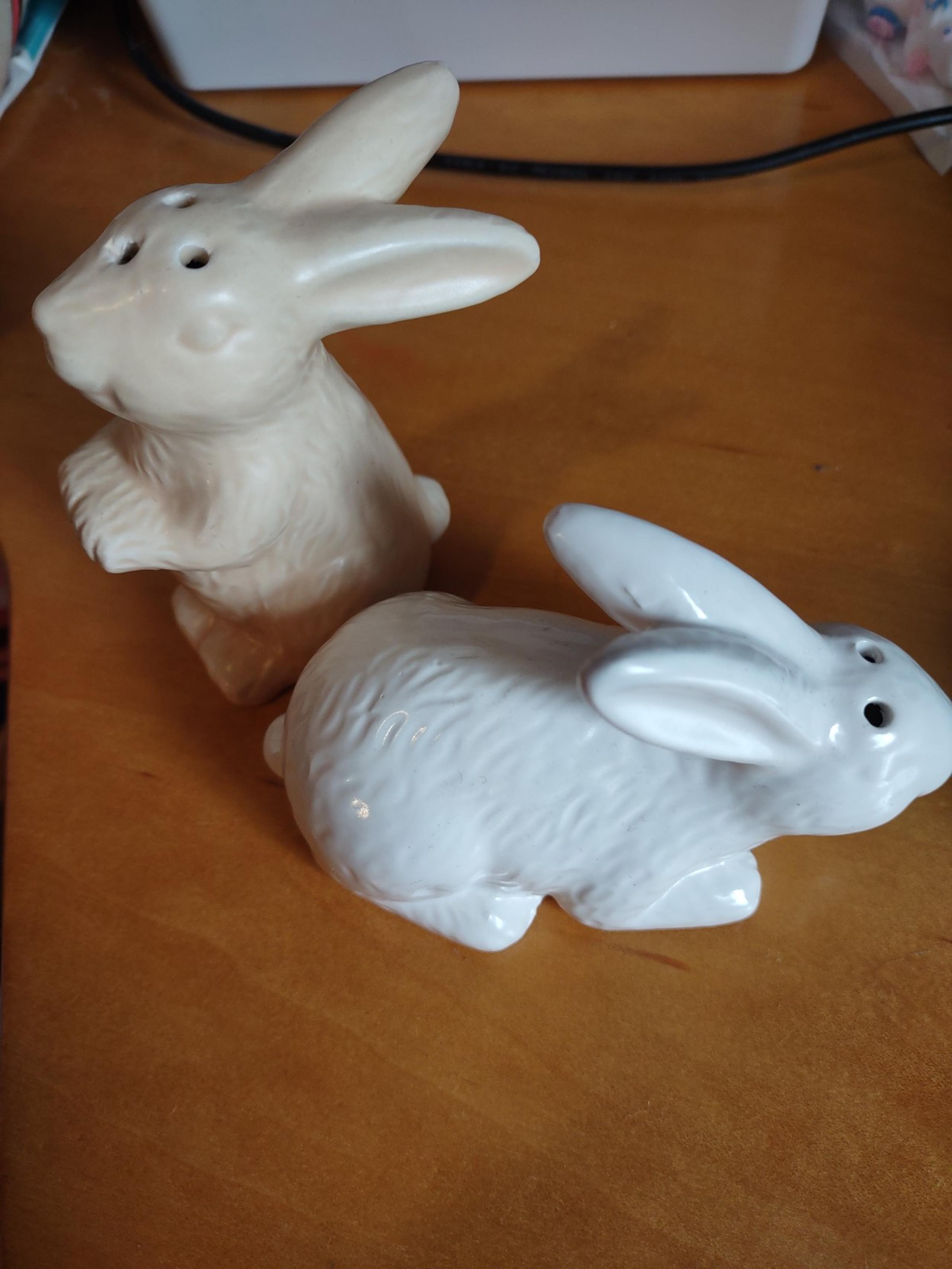 Bunny salt and pepper shakers