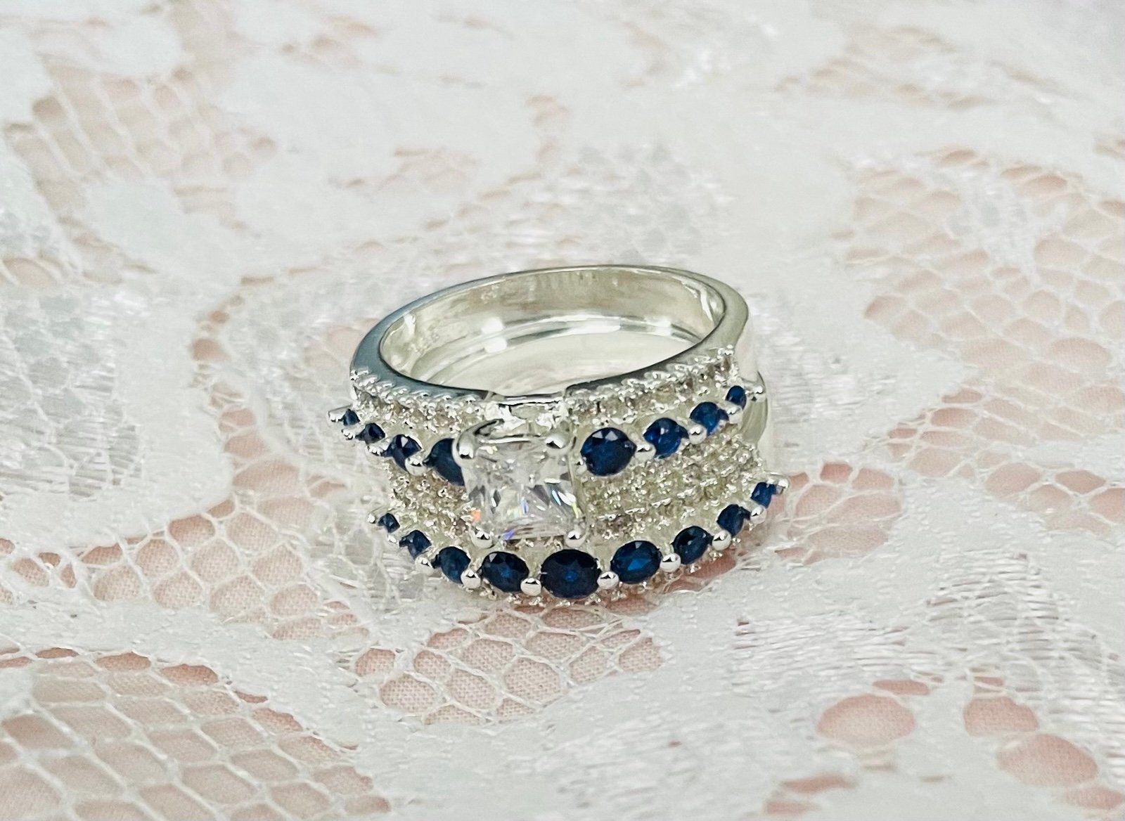 925 Stamped bridal set