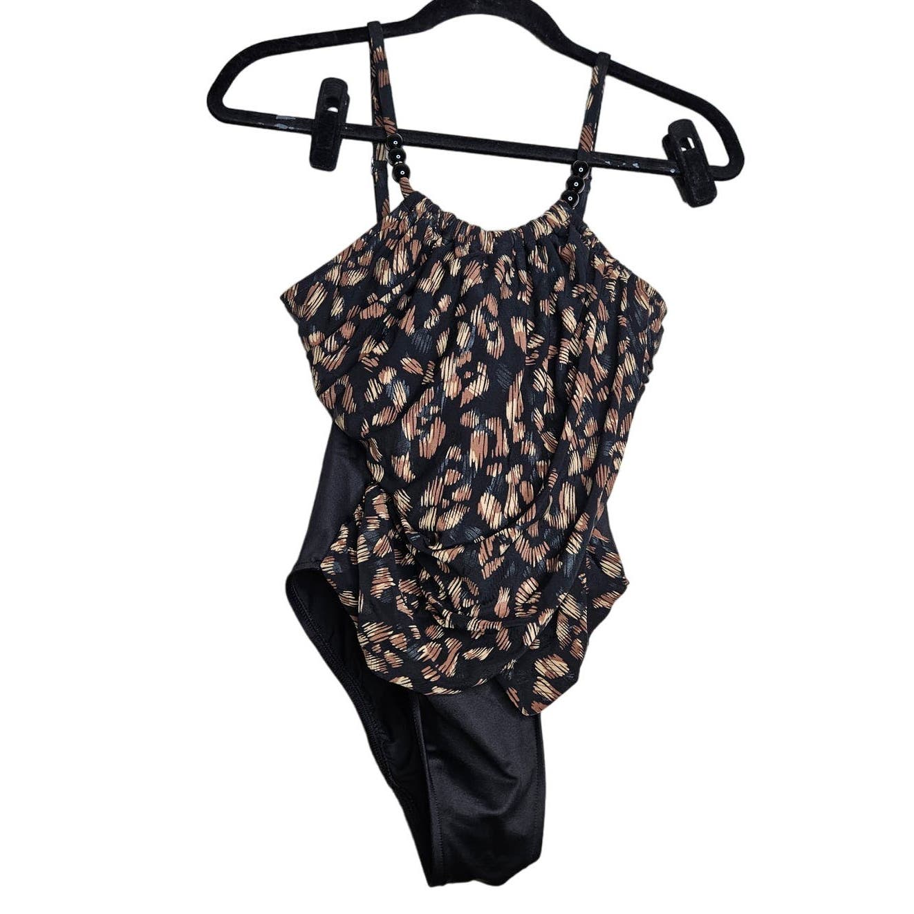 NEW Magicsuit 10 La Paz Lisa Leopard One-Piece Swimsuit Slimming Pool Beach
