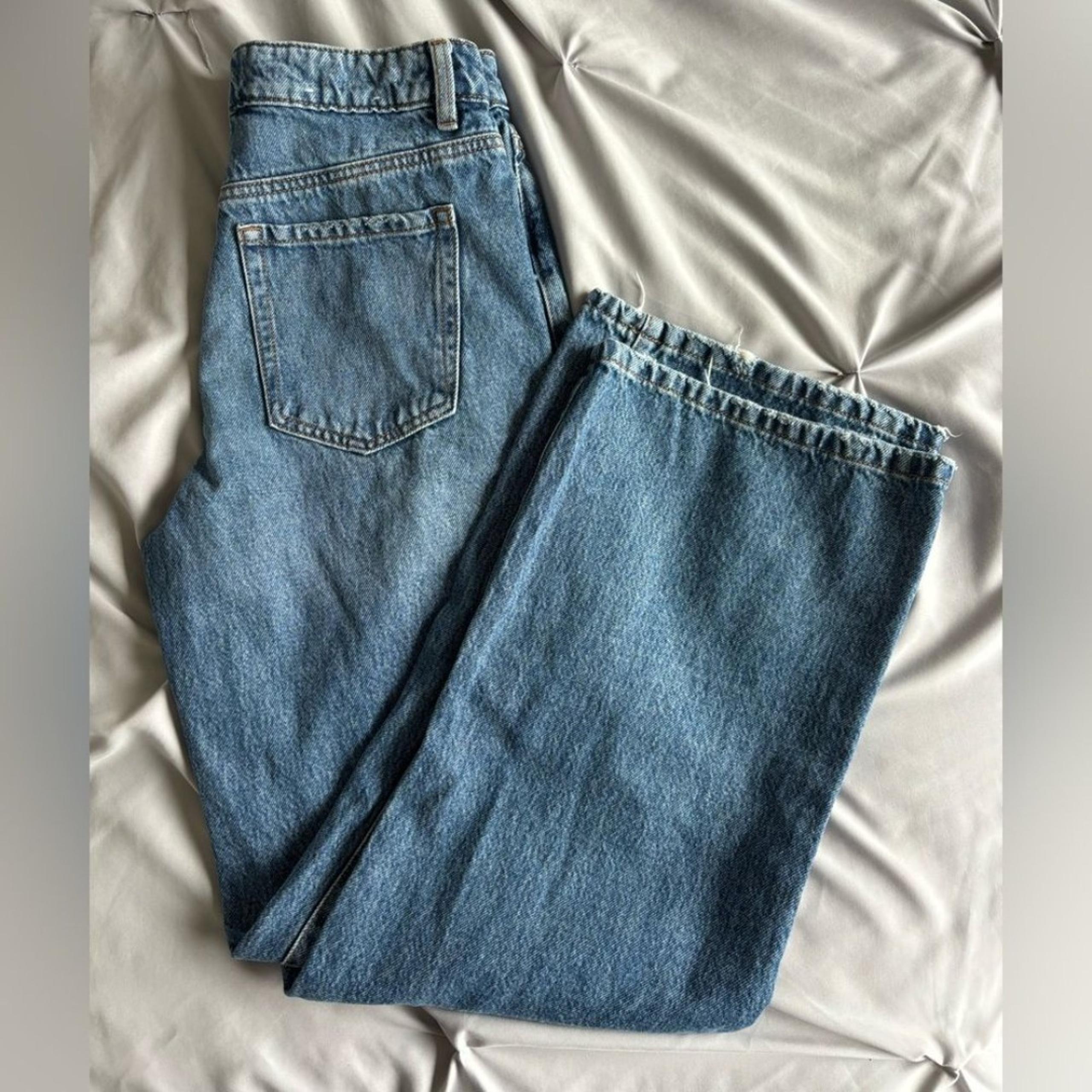 Blue Denim Wide Leg Jeans Size 5 / 27 - Garage