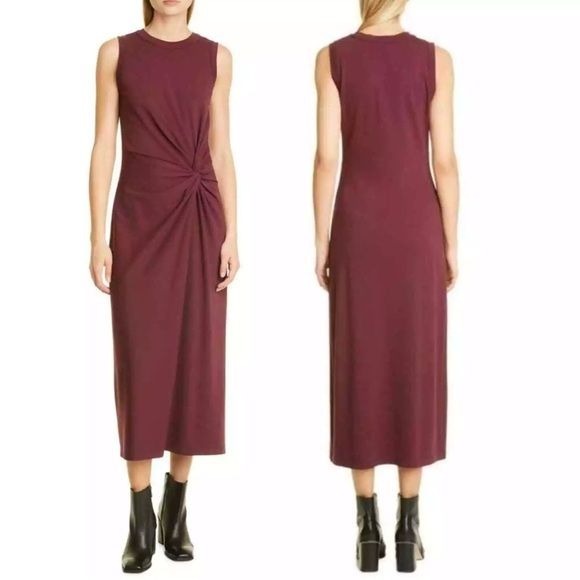 NEW Club Monaco Twist Front Knit Maxi Dress Size Medium