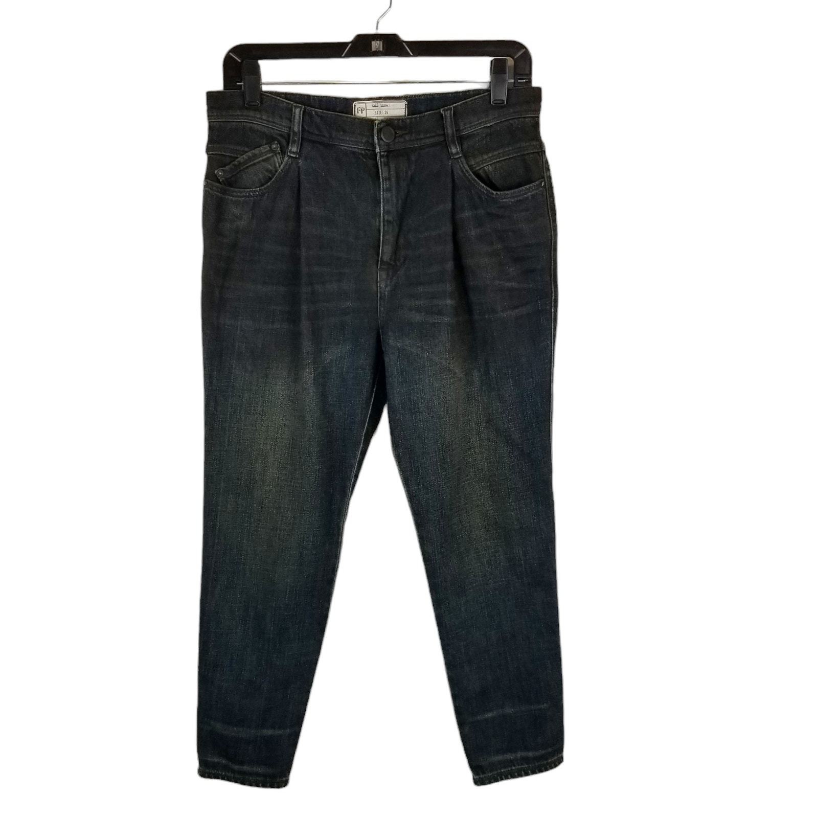Free People High Rise Tapered Leg Ankle Jeans Size 26