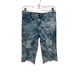 True Religion Geno Acid Wash Denim Roll-Up Shorts Size 16