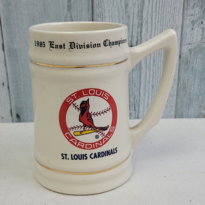 Vintage 1985 St Louis Baseball Cardinals East Division Champions Ceramic Mug