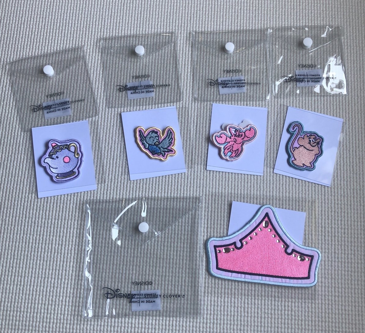 Disney X Stoney Clover clothing patch set NWT