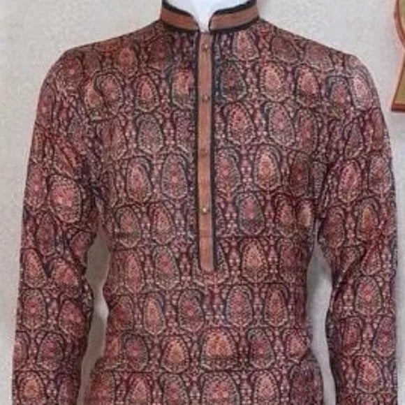 Mens Silk Digital print super soft Indian Kurta Set