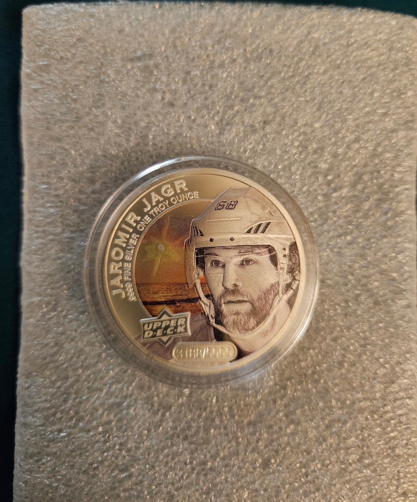 2016-17 UD Grandeur Coins 1oz Silver Coin Jaromir Jagr Limited Edition /5000