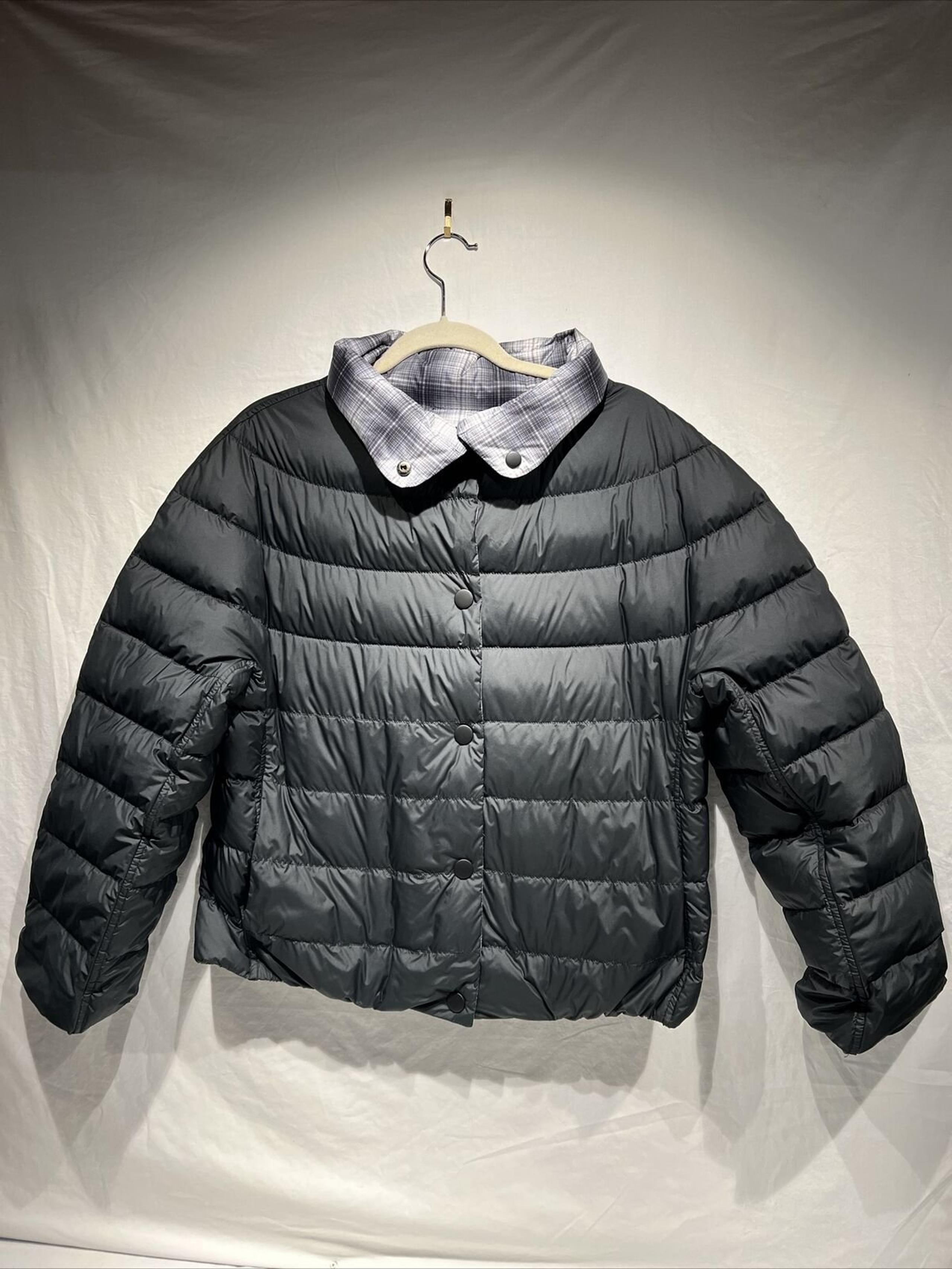 Pendleton womens Reversible Quilted Puffer Jacket Black Small Pockets Duck Down
