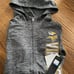 MN VIKINGS WOMENS ANTIGUA HEATHER CHARCOAL NFL ZIP UP NWT