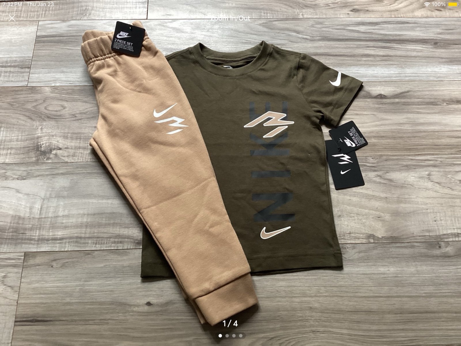 Nike 3BRAND s/s tee & joggers set size 4(NWT) ~PRICE FIRM, NO OFFERS~