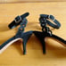 Loeffler Randall Opal Nubuck Leather Kitten Heel Strappy Sandals Black Size 8