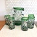 Hand blown drinking glass set