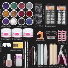 Extension Gel Nail Kit, Builder Nail Gel With Nail Lamp, Nail Tips,