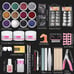 Extension Gel Nail Kit, Builder Nail Gel With Nail Lamp, Nail Tips,