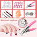 Extension Gel Nail Kit, Builder Nail Gel With Nail Lamp, Nail Tips,