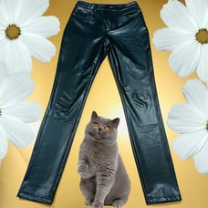BEBE Black Faux Leather Pants Size 26