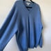 Turnbury 100% Cashmere V-Neck Long Sleeve Pullover Sweater Blue size XL