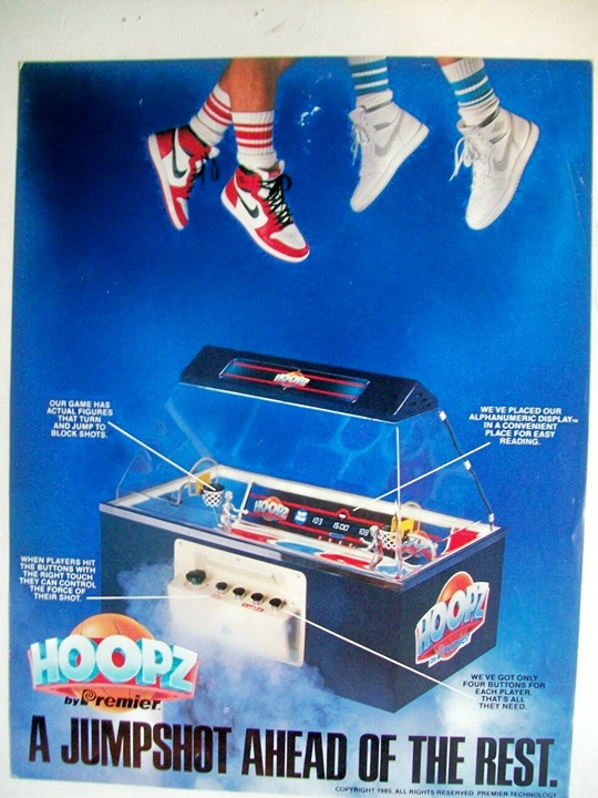 Rare 1985 Gottlieb/Premier HOOPZ Arcade Game Sales Flyer