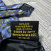 J Garcia purple blue abstract swirl silk tie