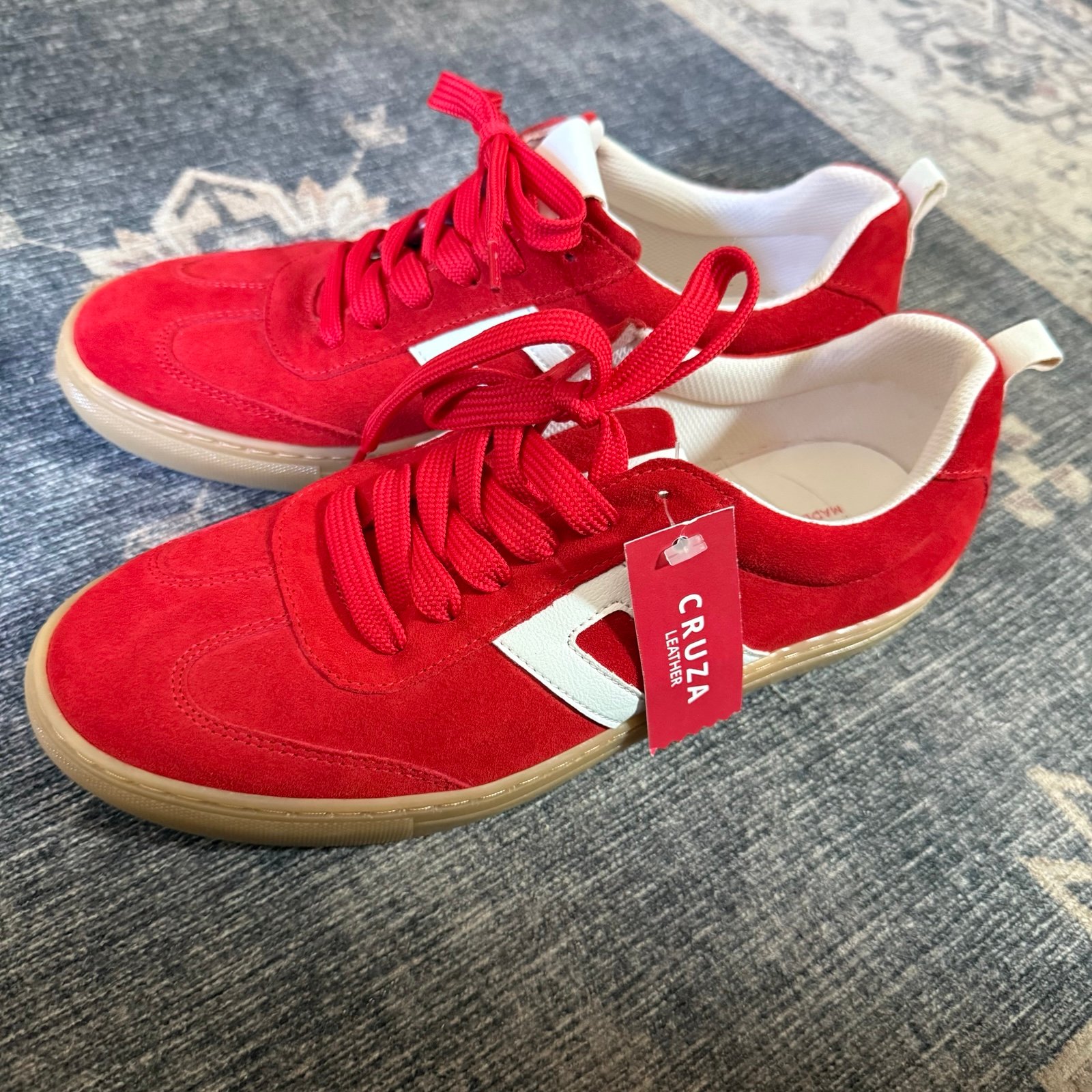 Red sneakers