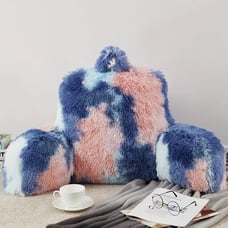1pc Unique Colorful Faux Fur Reading Pillows