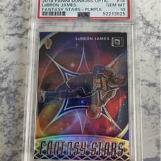 2019 Panini Optic Lebron James Fantasy Stars Purple Holo PSA 10 GEM MT
