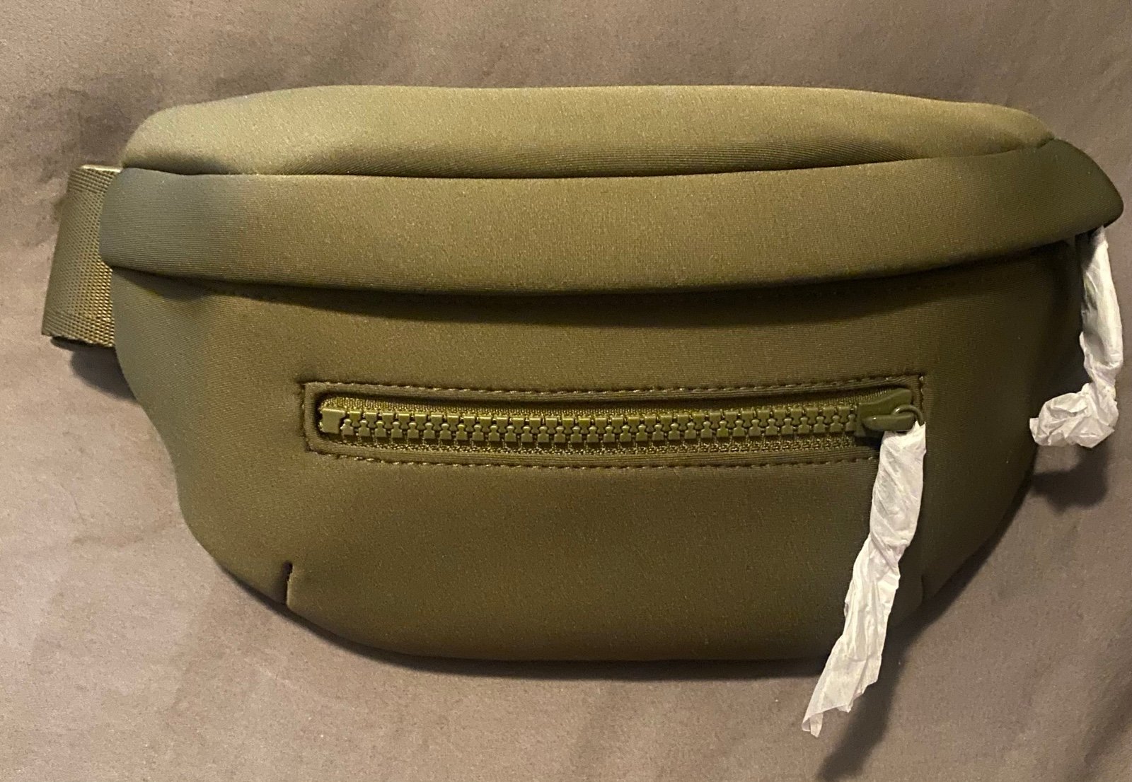 Dagne Dover ACE Fanny Pack DARK MOSS GREEN Neoprene Crossbody Belt Bag NEW