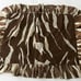 Vintage Anne Klein Pillowcase Sham Lion Animal Print 70s MCM Ruffle Edge HTF