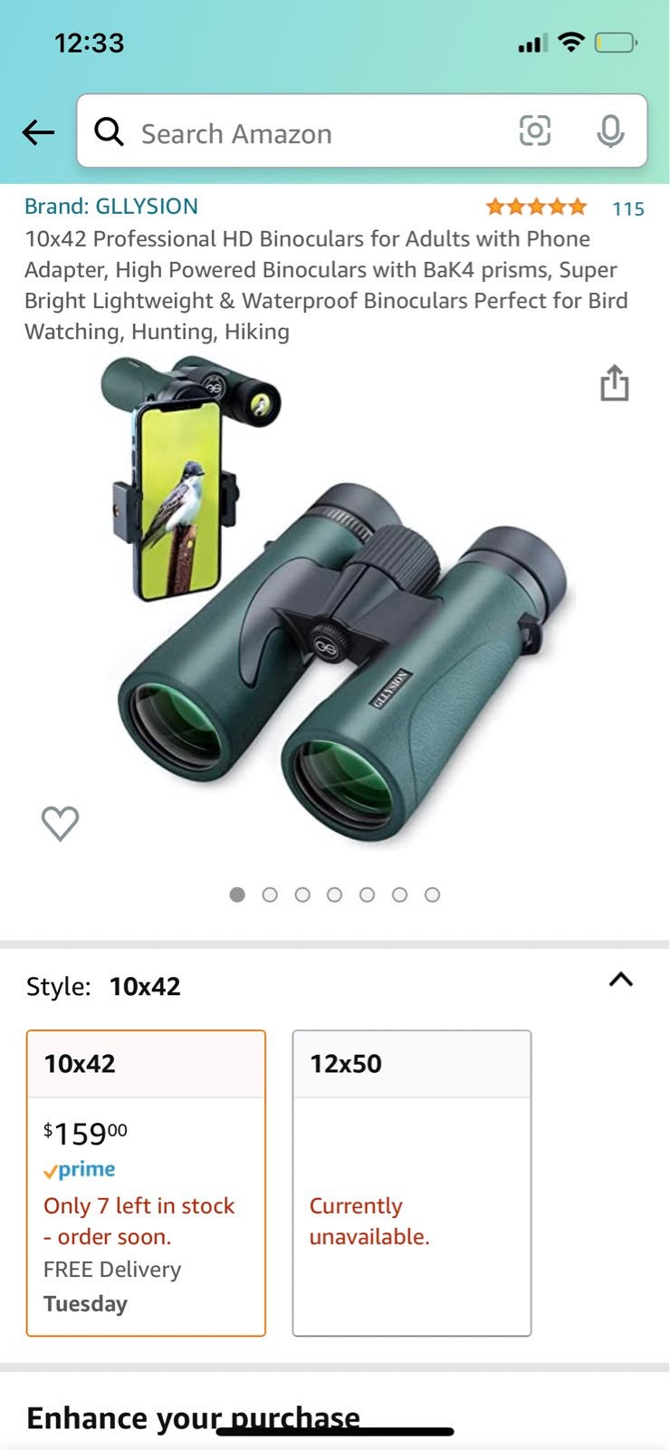 Professional HD Binoculars for Adults with Phone Adapter