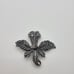 Vintage Silvertone Germany Marcasite flower Brooch