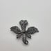 Vintage Silvertone Germany Marcasite flower Brooch